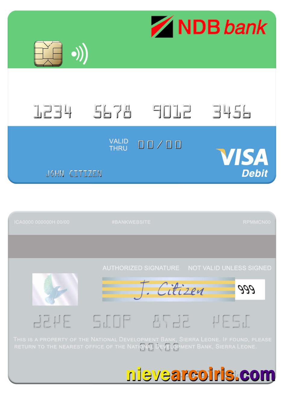 Sierra Leone National Development Bank visa debit card